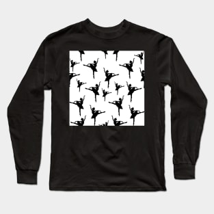 Ballerina Black Pattern Long Sleeve T-Shirt